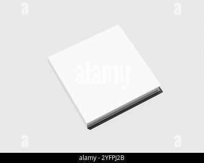 3D-Rendering Hardcover White Square Leere Book Mockup Stockfoto
