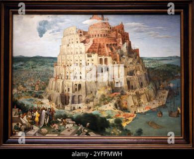 Kunsthistorisches Museum, Kunsthistorisches Museum. Pieter Bruegel. Der Turm von Babel. . 1563. Wien. Österreich. Stockfoto