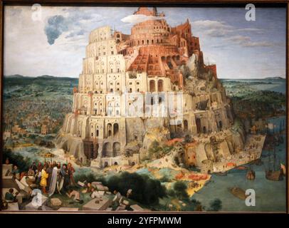 Kunsthistorisches Museum, Kunsthistorisches Museum. Pieter Bruegel. Der Turm von Babel. . 1563. Wien. Österreich. Stockfoto