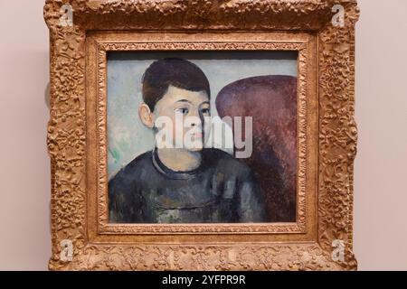 Paul Cézanne, Portrait du fils de l’artiste, huile sur toile, 1881-1882. Portrait des Sohnes des Künstlers, Öl auf Leinwand Stockfoto