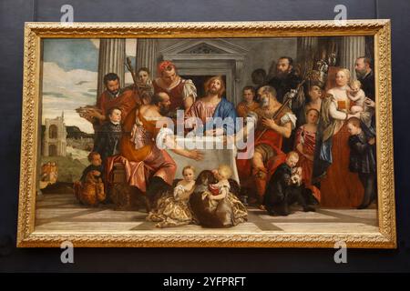 Musée du Louvre, Louvre, Paris, Frankreich. Paolo Caliari (Veronese), das Abendessen in Emmaus (oder Pilger von Emmaus), Öl auf Leinwand, um 1559 Stockfoto