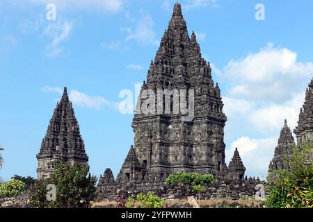 Prambanan Hindu-Tempel aus dem 9. Jahrhundert. Java. Indonesien. Stockfoto