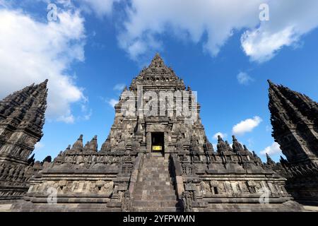 Prambanan Hindu-Tempel aus dem 9. Jahrhundert. Java. Indonesien. Stockfoto