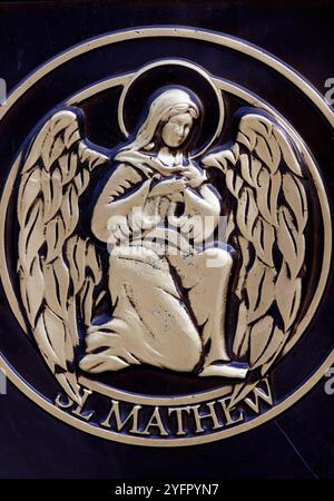 Tan Hoa Kirche. Der heilige Matthäus, der Evangelist. Stockfoto