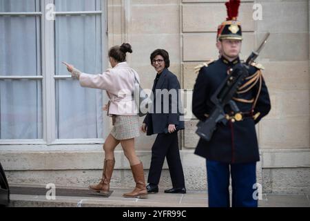 Paris, Frankreich. November 2024. Rachida Dati am 5. November 2024 im Elysee-Palast in Paris. Foto: Eliot Blondet/ABACAPRESS. COM Credit: Abaca Press/Alamy Live News Stockfoto