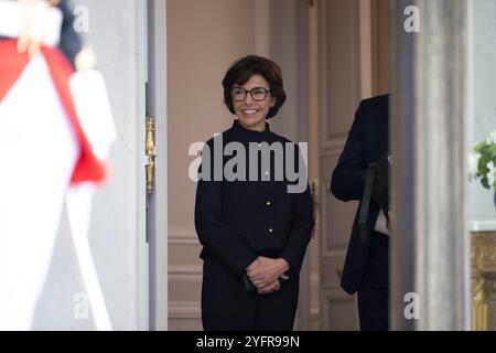 Paris, Frankreich. November 2024. Rachida Dati am 5. November 2024 im Elysee-Palast in Paris. Foto: Eliot Blondet/ABACAPRESS. COM Credit: Abaca Press/Alamy Live News Stockfoto