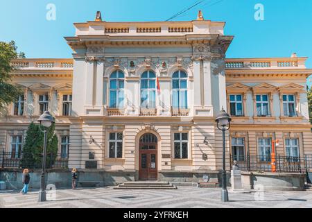 17. September 2024, Belgrad, Serbien: Eindrucksvoller Blick auf die Grundschule Kralj Petar I. in Belgrad, mit ihrer historischen Architektur und Kultur Stockfoto