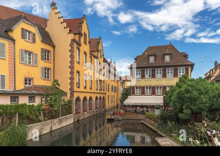 La Petite Venise (kleines Venedig), historische Häuser am Kanal La Lauch, Colmar, Elsass, Grand Est, Frankreich Stockfoto