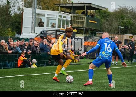 Rushall Olympic gegen Accrington Stanley FA Cup erste Runde Stockfoto