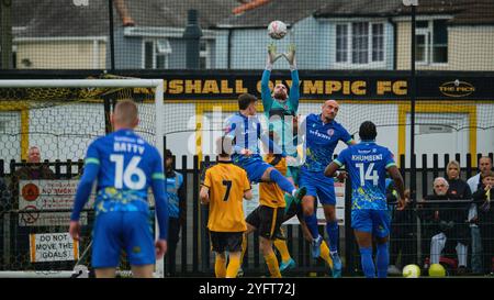 Rushall Olympic gegen Accrington Stanley FA Cup erste Runde Stockfoto