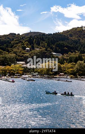 Blick auf den Ashi-See von der Bootstour, Hakone, Japan © Giorgia de Dato Stockfoto