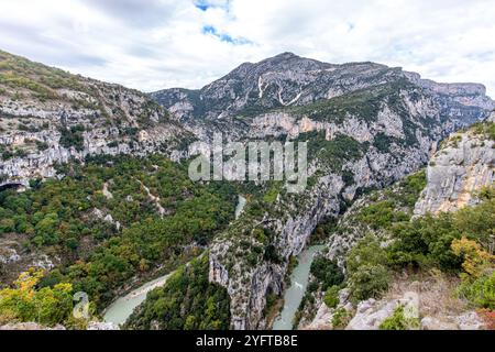 Großer Canyon des Verdon-Flusses, in den Alpen der Provence, Südfrankreich Stockfoto