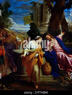 Christus und die Frau von Samaria 1596-1597 von Lodovico Carracci 1555 - 1619 Italien, ( Museum für schöne Kunst Budapest ) Stockfoto