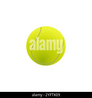 Realistischer Tennisball. Sportausrüstung. Vektorabbildung Stock Vektor