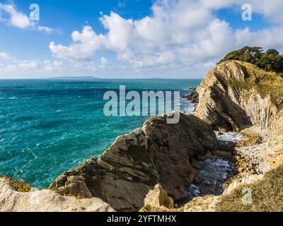 Treppenloch an der Jurassic Coast in Dorset. Stockfoto