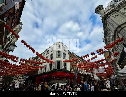 Chinesische Laternen in Chinatown. Stockfoto