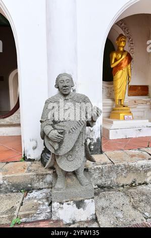 Chinesische Steinstatue im Phra Pathom Chedi in Thailand Stockfoto