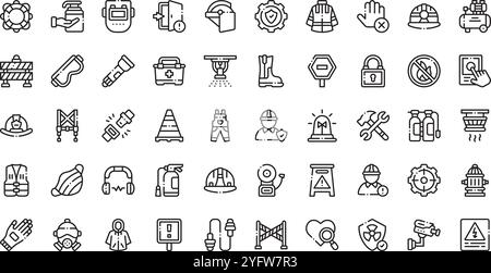 Hochwertige Sammlung von Vektorsymbolen mit editierbarer Kontur. Ideal für professionelle und kreative Projekte. Stock Vektor