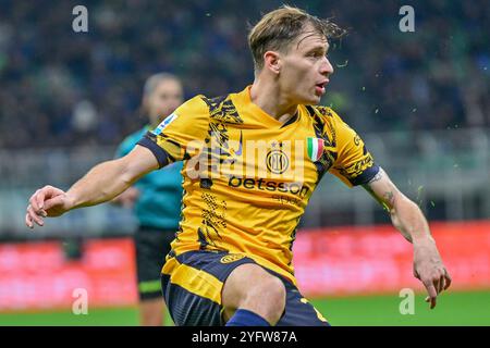 Mailand, Italien. November 2024. Nicolò Barella von Inter wurde während des Fußballspiels der Serie A 2024/2025, zwischen Inter und Venezia im Giuseppe Meazza Stadion gesehen. Endpunktzahl: Inter 1:0 Venezia. (Foto: Tommaso Fimiano/SOPA Images/SIPA USA) Credit: SIPA USA/Alamy Live News Stockfoto