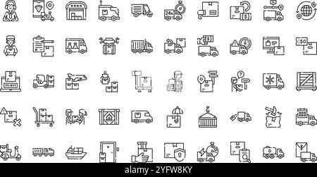 Hochwertige Sammlung von Vektorsymbolen mit editierbarer Kontur. Ideal für professionelle und kreative Projekte. Stock Vektor