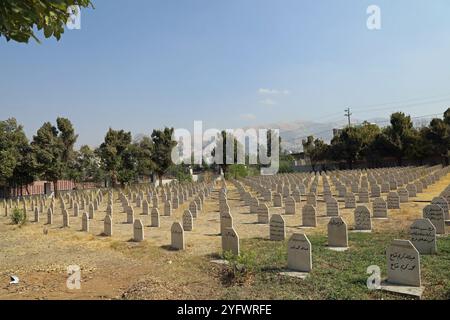 Friedhof in Halabja im irakischen Kurdistan Stockfoto