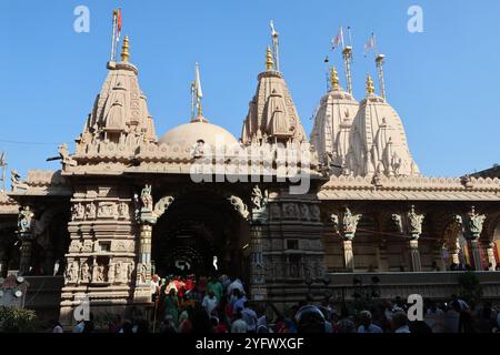 Swaminaraya-Tempel in Ahmedabad, Gujarat, Indien Stockfoto