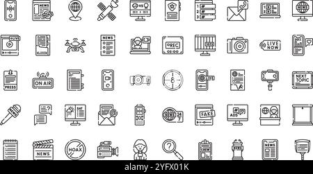 Hochwertige Sammlung von Vektorsymbolen mit editierbarer Kontur. Ideal für professionelle und kreative Projekte. Stock Vektor