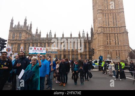 The March for Clean Water, London, UK, 3. November 2024 Stockfoto