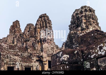 Details zum Banyon-Tempelkomplex in Kambodscha Stockfoto