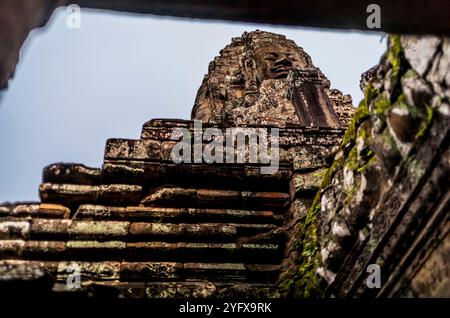 Details zum Banyon-Tempelkomplex in Kambodscha Stockfoto