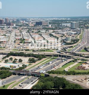 Blick auf Dallas Texas vom Reunion Tower Stockfoto