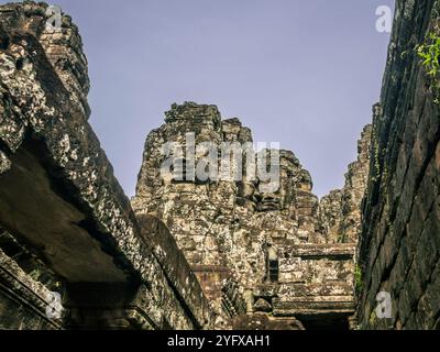 Details zum Banyon-Tempelkomplex in Kambodscha Stockfoto