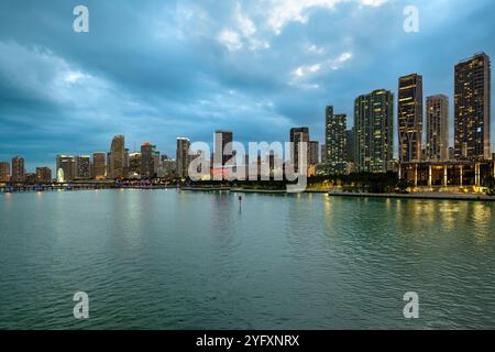 Downtown Skyline der Stadt Miami, Florida, USA Stockfoto