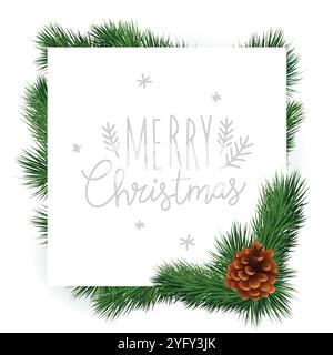 Weihnachten und Neujahr realistische Vektorvorlage Stock Vektor