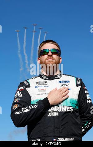 3. November 2024, Ridgeway, Va, USA: CHRIS BUESCHER (17) bereitet sich auf den Martinsville Speedway in Ridgeway, VA, auf den Xfinity 500 vor. (Kreditbild: © Walter G. Arce Sr./ASP via ZUMA Press Wire) NUR REDAKTIONELLE VERWENDUNG! Nicht für kommerzielle ZWECKE! Stockfoto