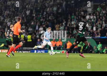 Lissabon, Portugal. November 2024. LISSABON, PORTUGAL - 5. NOVEMBER 2024: UEFA Champions League-Spiel zwischen Sporting und man City im José Alvalade Stadion in Lissabon, Portugal. (Foto: Wanderson Oliveira/PxImages) Credit: PX Images/Alamy Live News Stockfoto