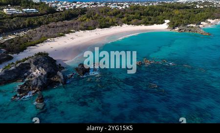 Die berühmte Horseshoe Bay im Herzen von Hamilton, Bermuda Stockfoto