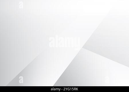 Abstrakter weißer und grauer Hintergrund. Glatter abstrakter Hintergrund, verschwommenes Muster. Heller heller Vektorhintergrund. Abstraktes blasses geometrisches Muster Stockfoto