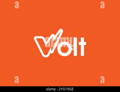 Kreatives und minimalistisches Letter-Volt-Logo. Modernes Logo-Design mit Buchstaben Stock Vektor