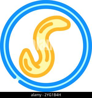 Pinwurm Parasit Farbe Symbol Vektor Illustration Stock Vektor