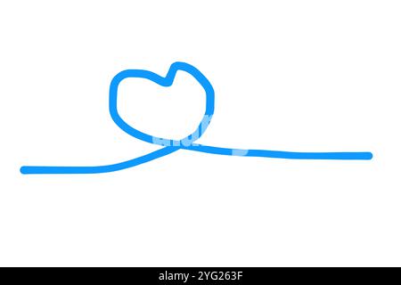 Linearer Zeichnungshintergrund. Line Art Love Sign. Einfaches Zeichnen von Herzlinien. Herz Durchgehende Einzeilenzeichnung. Liebe Herz linearer Hintergrund Stockfoto