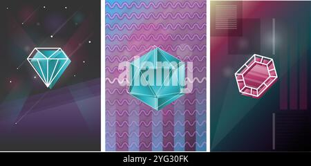 Abstrakte geometrische Kunstposter Vektor Stock Vektor