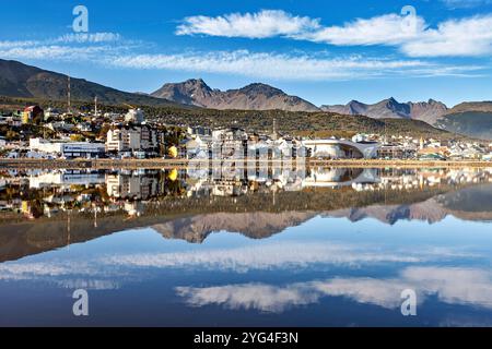 Die Stadt Ushuaia in Argentinien Stockfoto