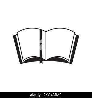 Symbol „Buch öffnen“. Abbildung der leeren Seite. Symbolgrafik wird gelesen. Vektorelement. Stock Vektor