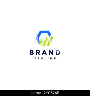 Geometrie Initial Letter CW Logo Design. Einfache Geometrie-Symbolkonstruktion Mit Aufwärts Gerichteter Symbolgrafik. Stock Vektor