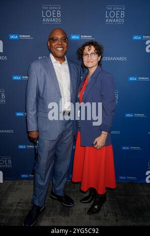 Neal Scarbrough, Francesca Levy während der Gerald Loeb Awards 2024, verliehen von UCLA Anderson, verliehen im Rainbow Room in New York City, New York, USA, Donnerstag, 10. Oktober 2024. Quelle: Jennifer Graylock-Graylock.com Stockfoto