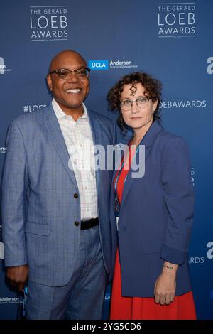 Neal Scarbrough, Francesca Levy während der Gerald Loeb Awards 2024, verliehen von UCLA Anderson, verliehen im Rainbow Room in New York City, New York, USA, Donnerstag, 10. Oktober 2024. Quelle: Jennifer Graylock-Graylock.com Stockfoto