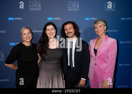 Jillian Ward, Dina Bass, Leonardo Nicoletti, Chloe Whitaker während der Gerald Loeb Awards 2024, die von UCLA Anderson im Rainbow Room in New York City, New York, USA, am Donnerstag, 10. Oktober 2024 verliehen wurden. Quelle: Jennifer Graylock-Graylock.com Stockfoto