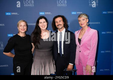 Jillian Ward, Dina Bass, Leonardo Nicoletti, Chloe Whitaker während der Gerald Loeb Awards 2024, die von UCLA Anderson im Rainbow Room in New York City, New York, USA, am Donnerstag, 10. Oktober 2024 verliehen wurden. Quelle: Jennifer Graylock-Graylock.com Stockfoto