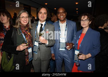 Krissy Clark, Peter Balonon-Rosen, Neal Scarbrough Francesca Levy während der Gerald Loeb Awards 2024, die von UCLA Anderson verliehen wurden, im Rainbow Room in New York City, New York, USA, am Donnerstag, 10. Oktober 2024. Quelle: Jennifer Graylock-Graylock.com Stockfoto